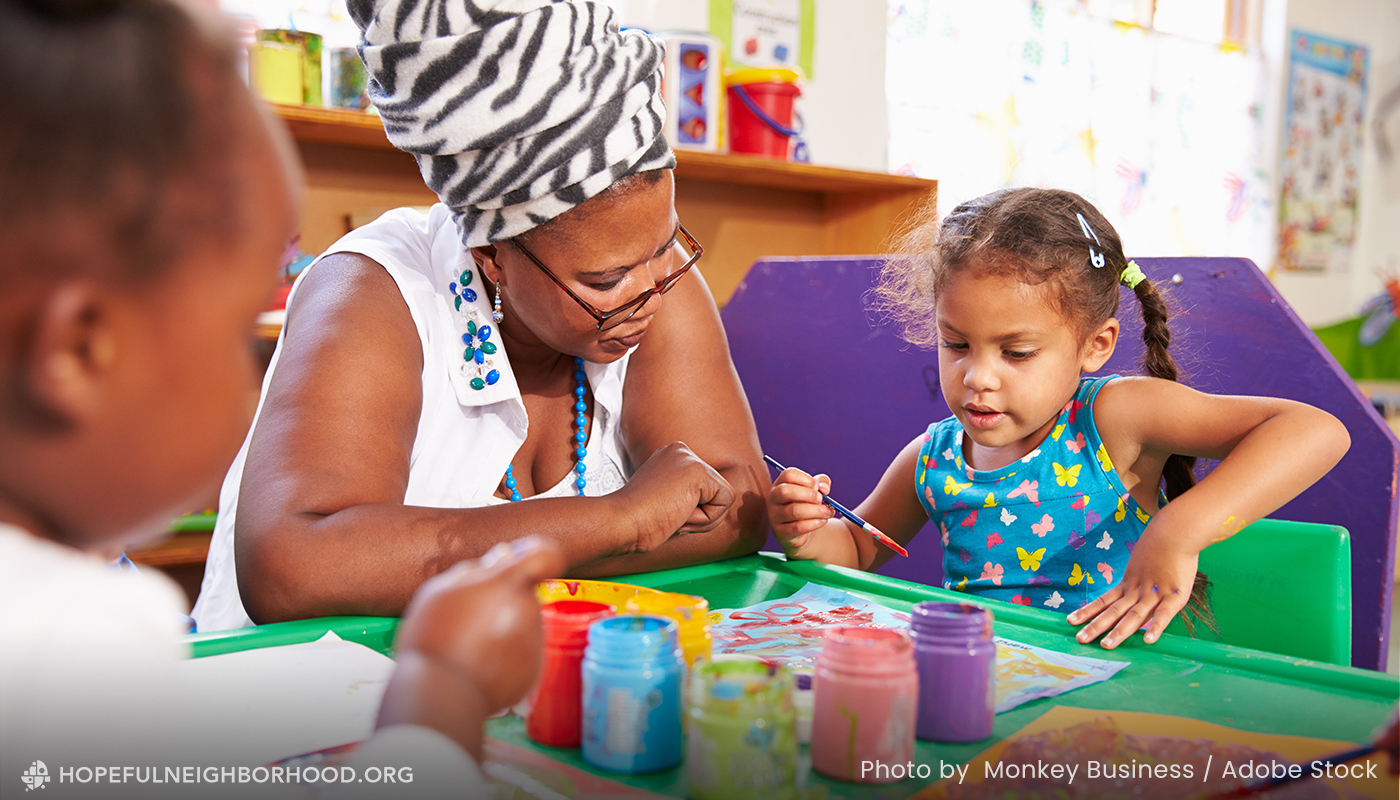 African American women helping children in school showing how your school needs you